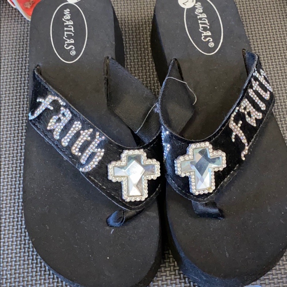 FAITH Rhinestone flip flops
